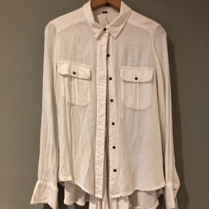 Free People White top sz XS